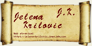 Jelena Krilović vizit kartica
